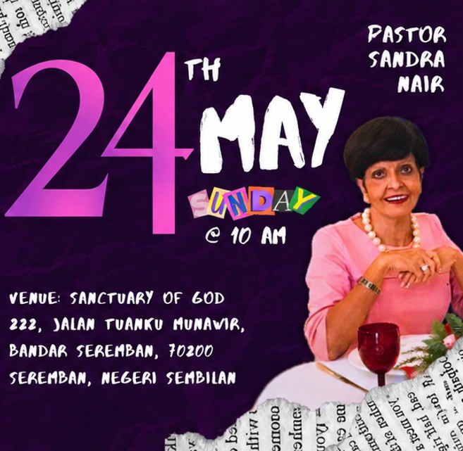 Sunday service with Pastor Sandra Nair